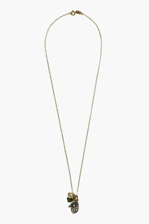 Chan Luu Necklaces 14k Giving Hand Necklace Tourmaline Mix 8211 Women