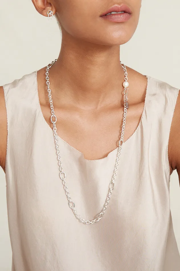 Chan Luu Necklaces Frances Long Necklace Silver 8211 Women