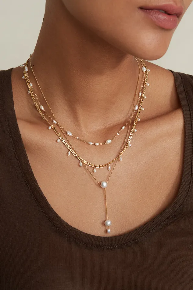 Chan Luu Necklaces FreeForm Pearl Necklace White 8211 Women