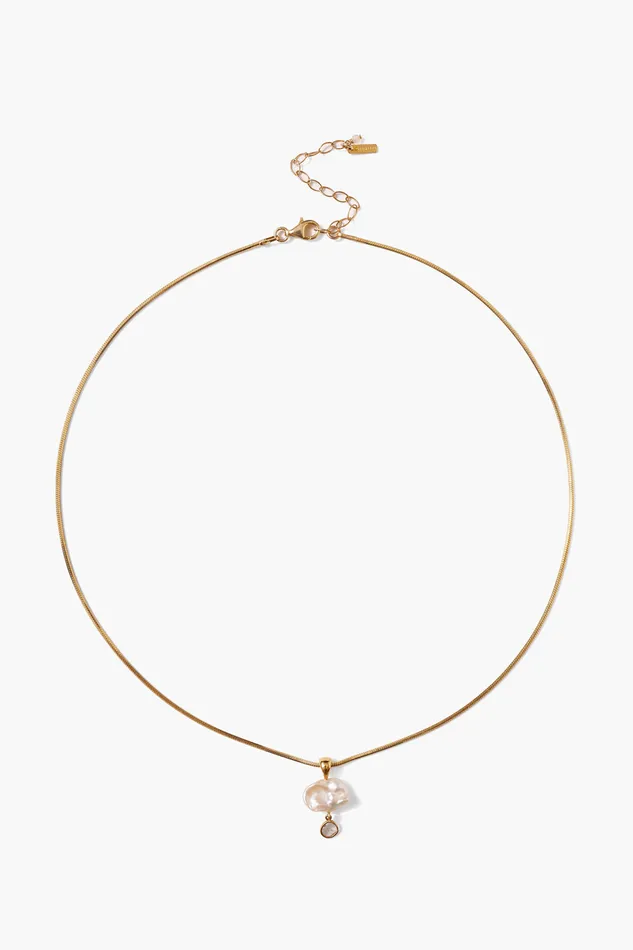 Chan Luu Necklaces Hilo Pearl And Diamond Necklace Gold 8211 Women