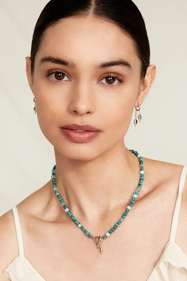 Chan Luu Necklaces Indira Toggle Necklace Turquoise Mix 8211 Women