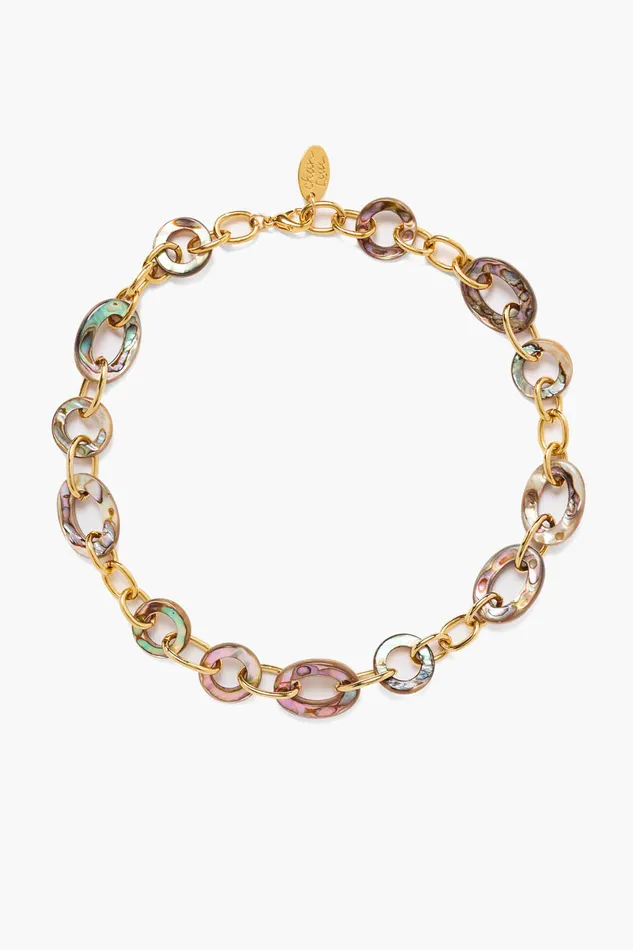 Chan Luu Necklaces Mariner Chain Link Necklace Abalone Gold 8211 Women