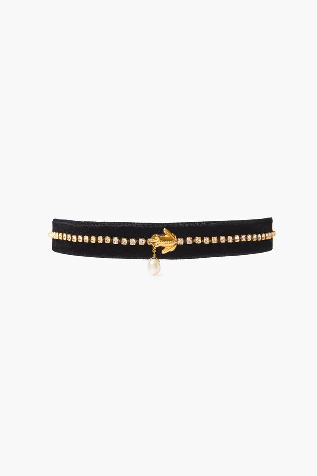 Chan Luu Necklaces Pippa Velvet Choker Necklace Black 8211 Women
