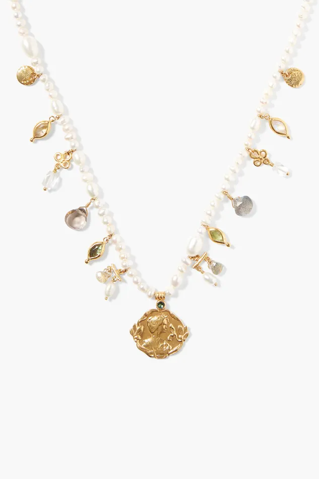 Chan Luu Necklaces Suri Charm Necklace White Pearl Mix 8211 Women