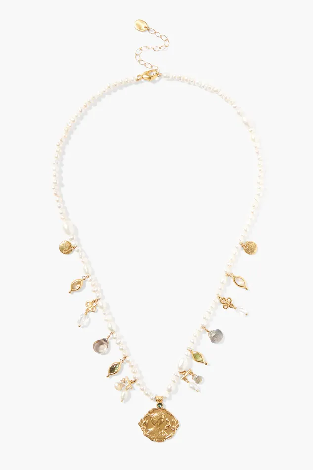 Chan Luu Necklaces Suri Charm Necklace White Pearl Mix 8211 Women