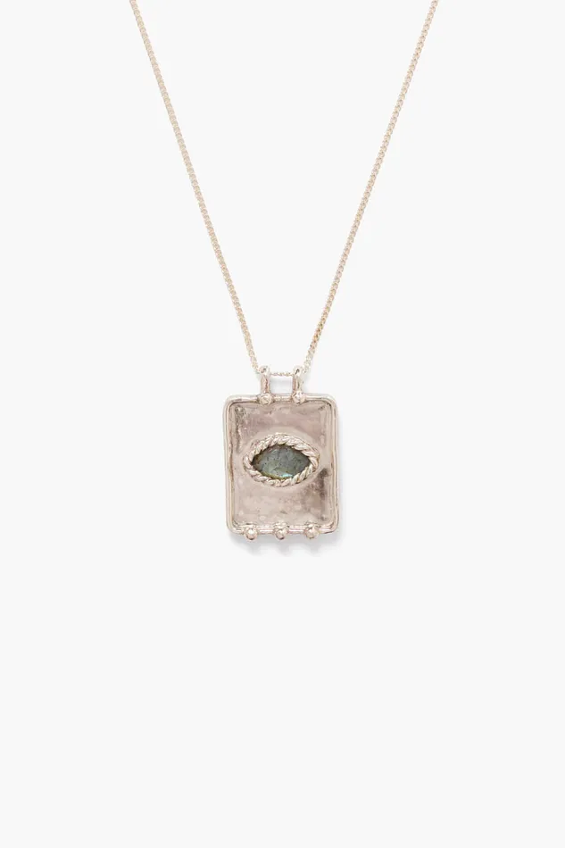 Chan Luu Necklaces Twist Evil Eye Charm Necklace Labradorite 8211 Women