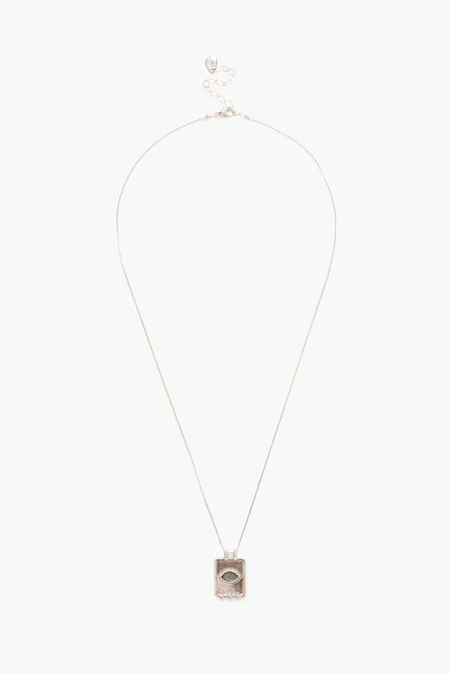Chan Luu Necklaces Twist Evil Eye Charm Necklace Labradorite 8211 Women