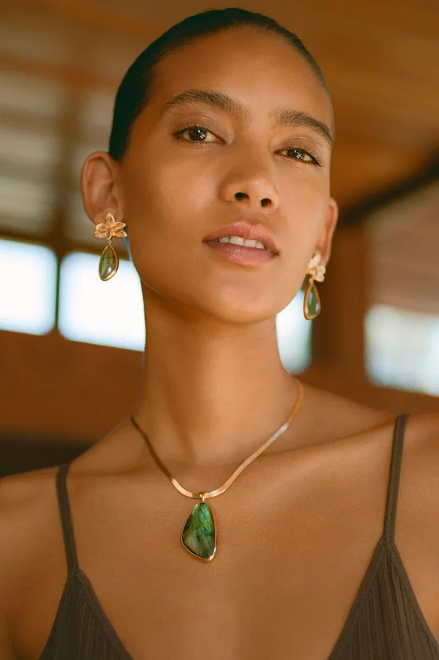 Chan Luu Necklaces Yasmine Necklace Gold Labradorite 8211 Women