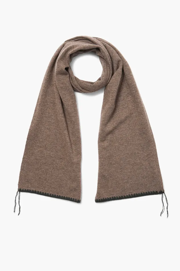 Chan Luu Scarves Blanket Stitch Scarf Taupe 8211 Women