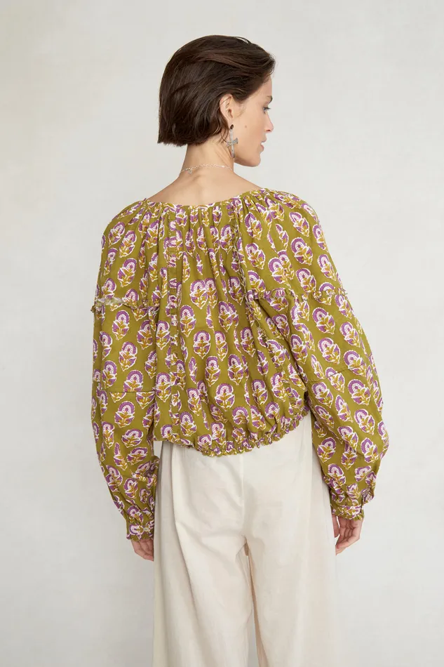 Chan Luu Tops Greta Blouse Willow 8211 Women