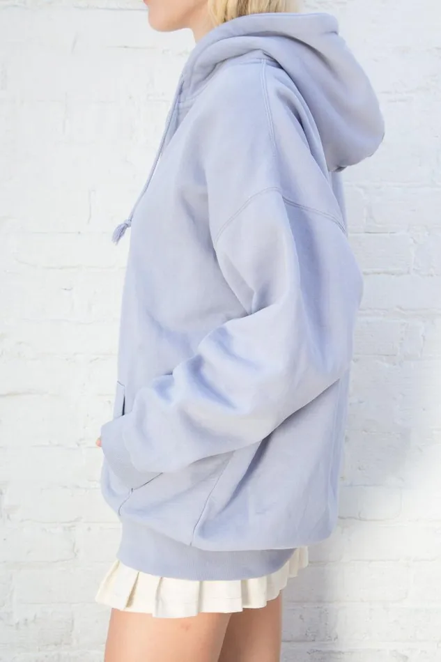 Clothing Christy Light Blue Hoodie Brandy Melville SWEATPANTS and SWEATSHIRTS
