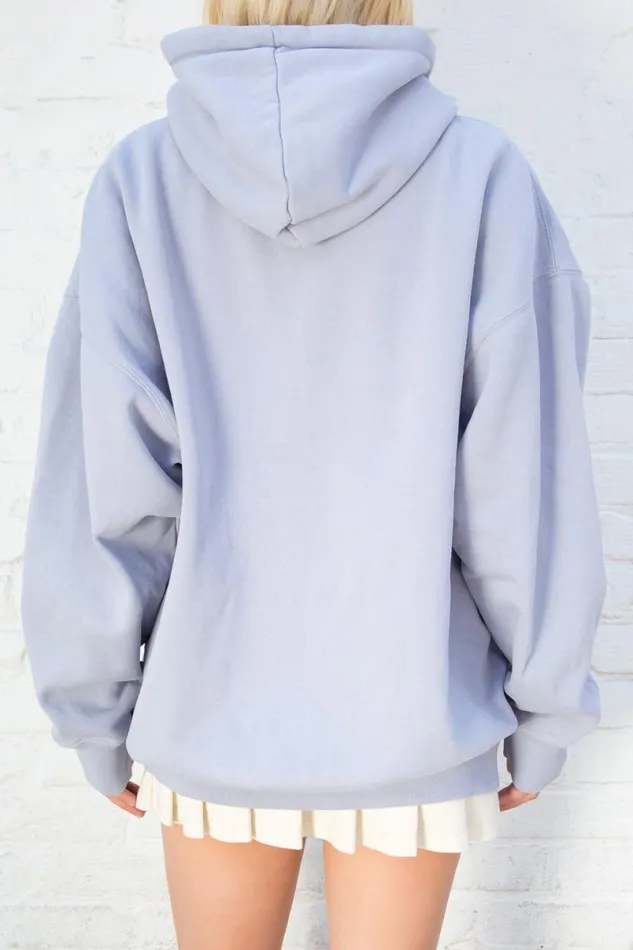 Clothing Christy Light Blue Hoodie Brandy Melville SWEATPANTS and SWEATSHIRTS