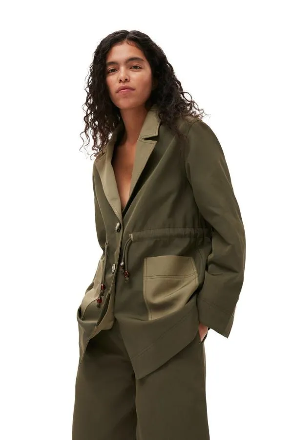 Clothing GANNI CoOrds Heavy Twill Jacket Kalamata