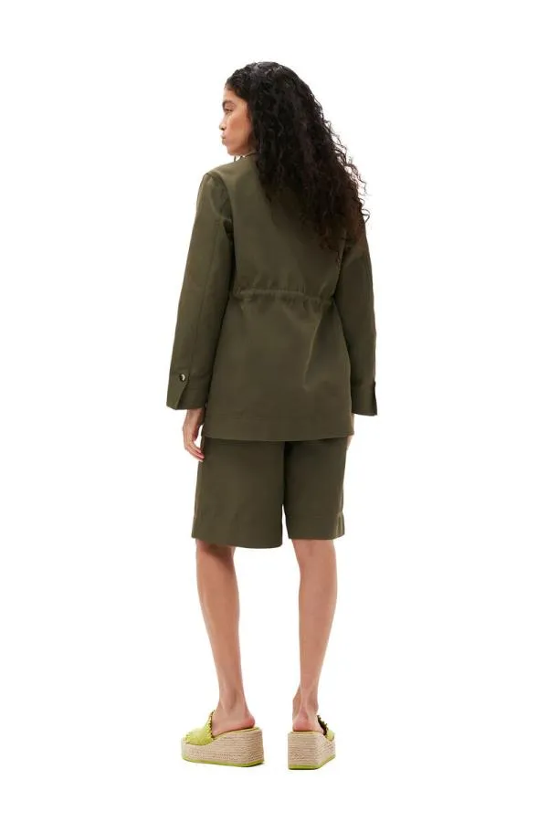 Clothing GANNI CoOrds Heavy Twill Jacket Kalamata Clothing GANNI CoOrds Heavy Twill Jacket Kalamata