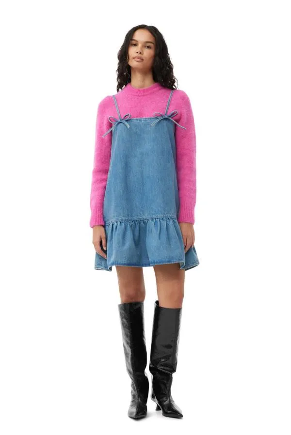 Clothing GANNI CoOrds Tint Denim Mini Dress Tint Wash