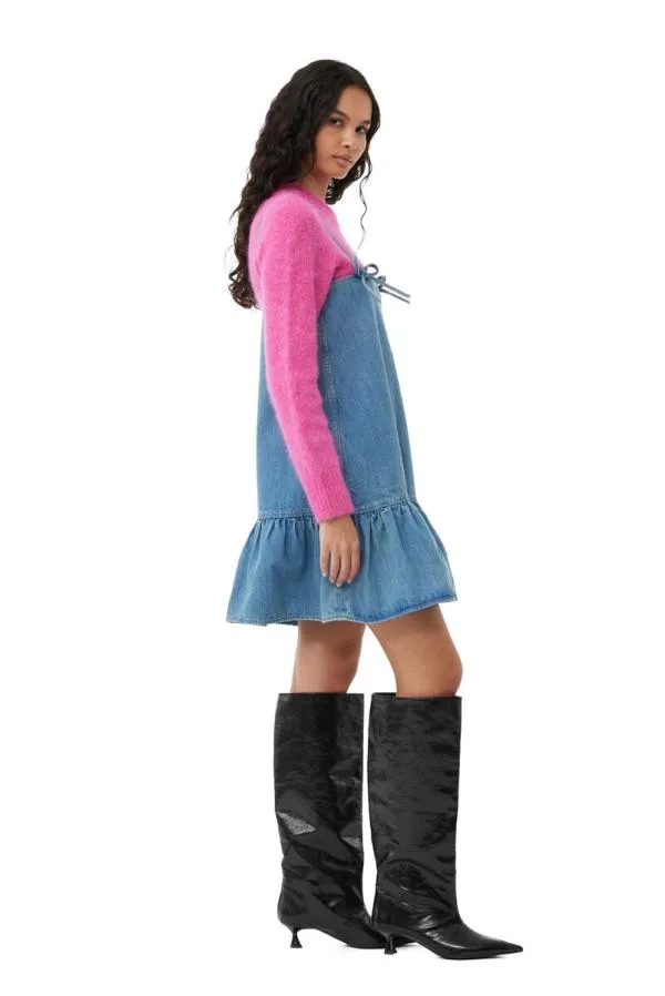 Clothing GANNI CoOrds Tint Denim Mini Dress Tint Wash Clothing GANNI CoOrds Tint Denim Mini Dress Tint Wash