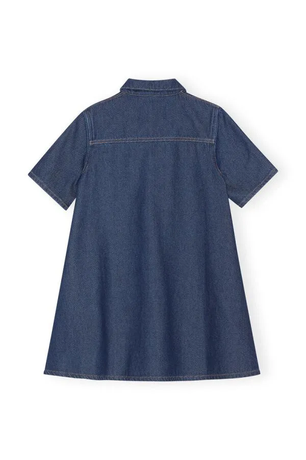 Clothing GANNI Dresses Heavy Denim Mini Dress Rinse Clothing GANNI Dresses Heavy Denim Mini Dress Rinse