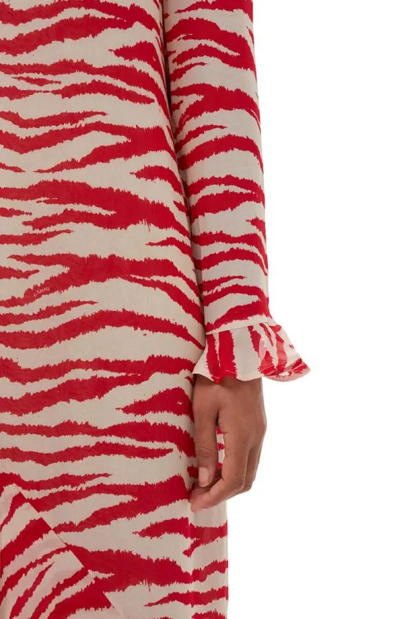 Clothing GANNI Dresses Printed Light Georgette Maxi Dress Castle Wall Clothing GANNI Dresses Printed Light Georgette Maxi Dress Castle Wall
