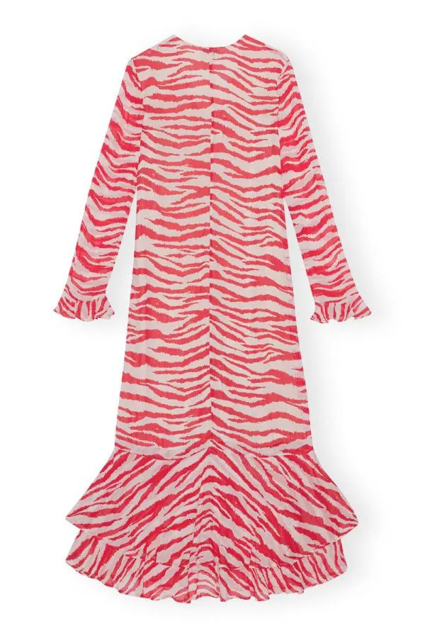 Clothing GANNI Dresses Printed Light Georgette Maxi Dress Castle Wall Clothing GANNI Dresses Printed Light Georgette Maxi Dress Castle Wall