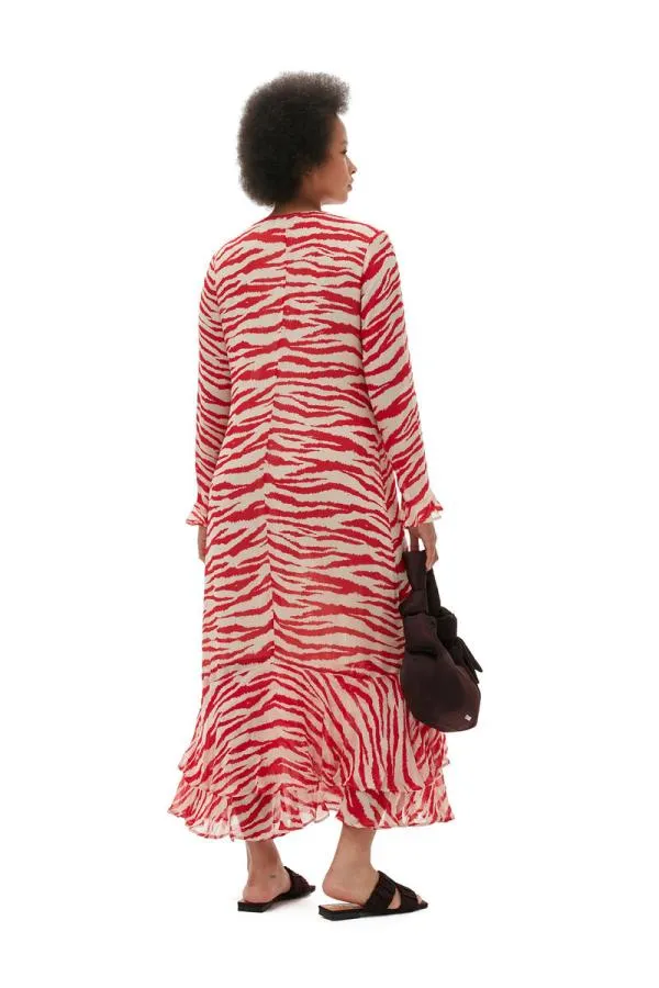 Clothing GANNI Dresses Printed Light Georgette Maxi Dress Castle Wall Clothing GANNI Dresses Printed Light Georgette Maxi Dress Castle Wall