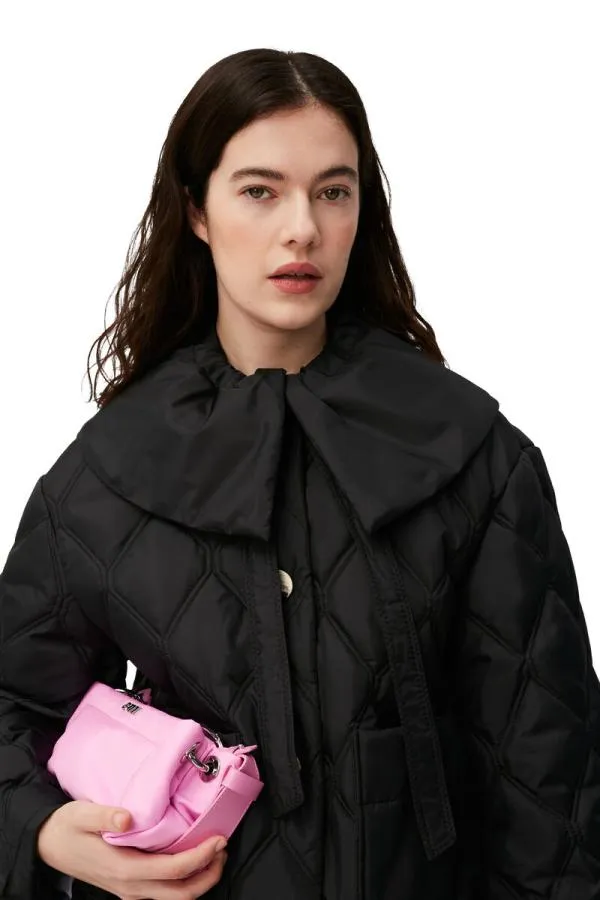 Clothing GANNI Extended Sizes Ripstop Quilt Jacket Black Clothing GANNI Extended Sizes Ripstop Quilt Jacket Black