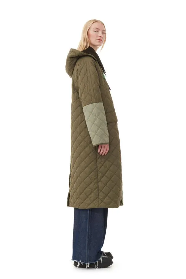 Clothing GANNI Outerwear X Barbour Burghley Quilted Jacket Kalamata