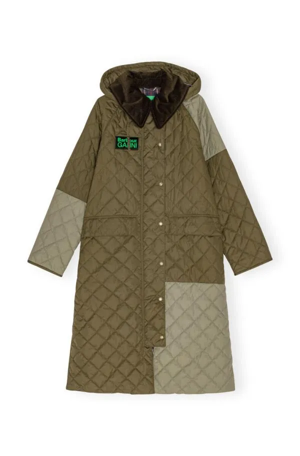 Clothing GANNI Outerwear X Barbour Burghley Quilted Jacket Kalamata