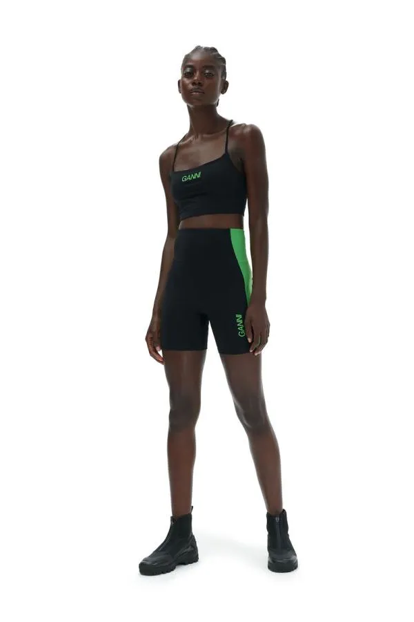 Clothing GANNI Shorts Active Ultra High Waist Shorts Black