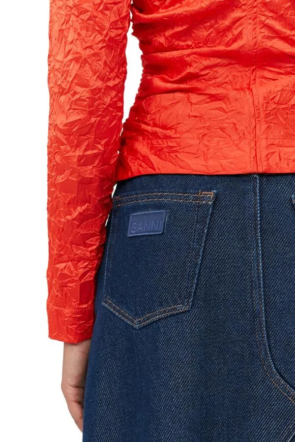 Clothing GANNI Skirts Heavy Denim Midi Skirt Rinse Clothing GANNI Skirts Heavy Denim Midi Skirt Rinse