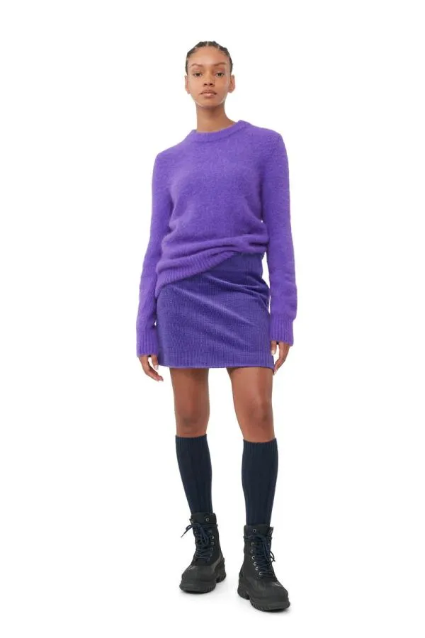 Clothing GANNI Skirts Purple Corduroy Mini Skirt Simply Purple