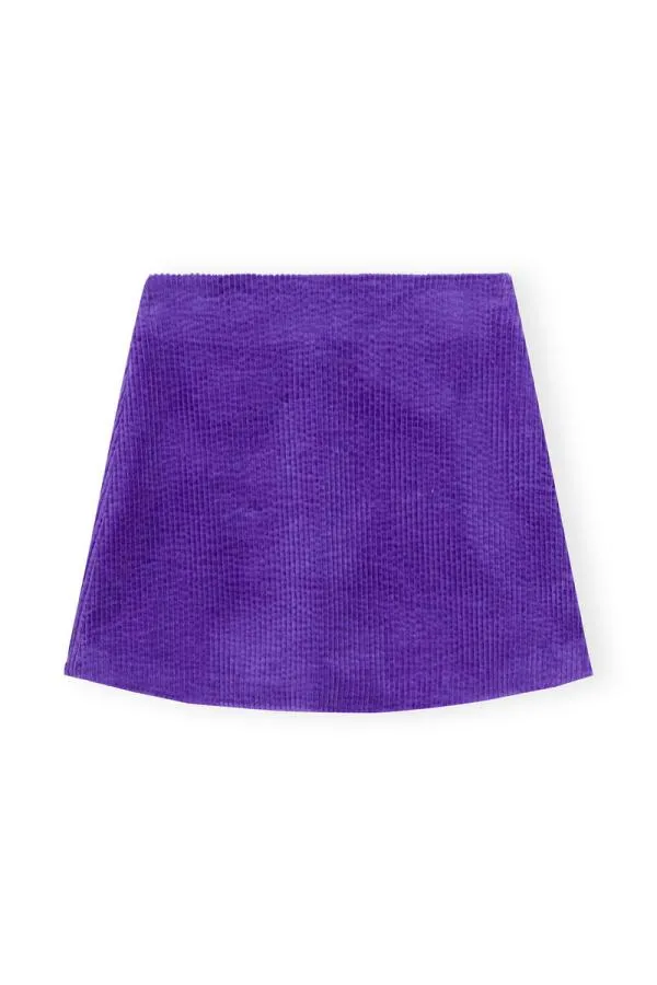 Clothing GANNI Skirts Purple Corduroy Mini Skirt Simply Purple Clothing GANNI Skirts Purple Corduroy Mini Skirt Simply Purple