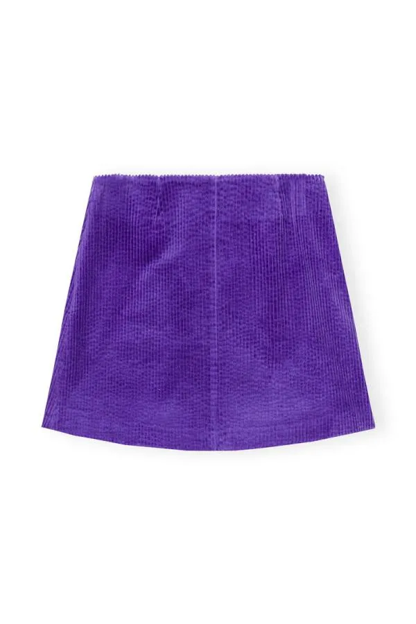 Clothing GANNI Skirts Purple Corduroy Mini Skirt Simply Purple Clothing GANNI Skirts Purple Corduroy Mini Skirt Simply Purple