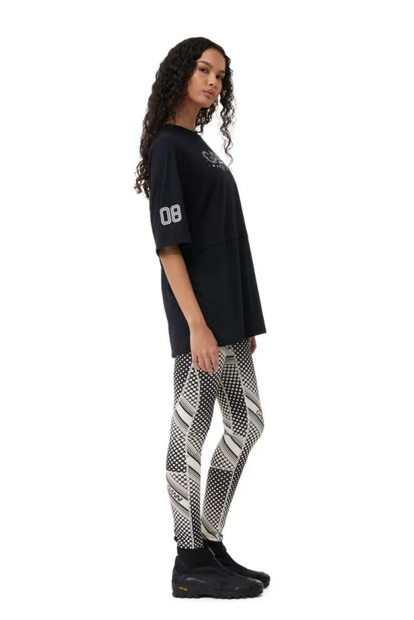 Clothing GANNI TShirts Active Mesh Layered Tshirt Black Clothing GANNI TShirts Active Mesh Layered Tshirt Black