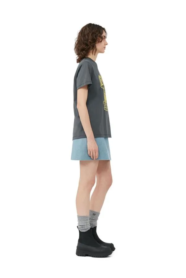 Clothing GANNI TShirts Relaxed Bee Tshirt Volcanic Ash Clothing GANNI TShirts Relaxed Bee Tshirt Volcanic Ash