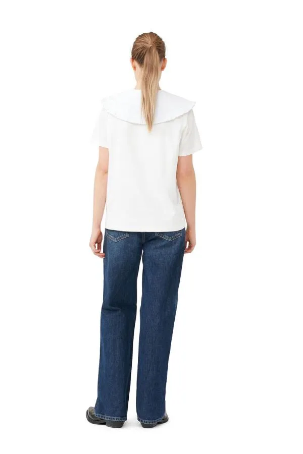 Clothing GANNI TShirts Strawberry Relaxed Tshirt Egret