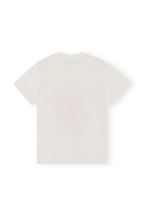 Clothing GANNI TShirts Strawberry Relaxed Tshirt Egret