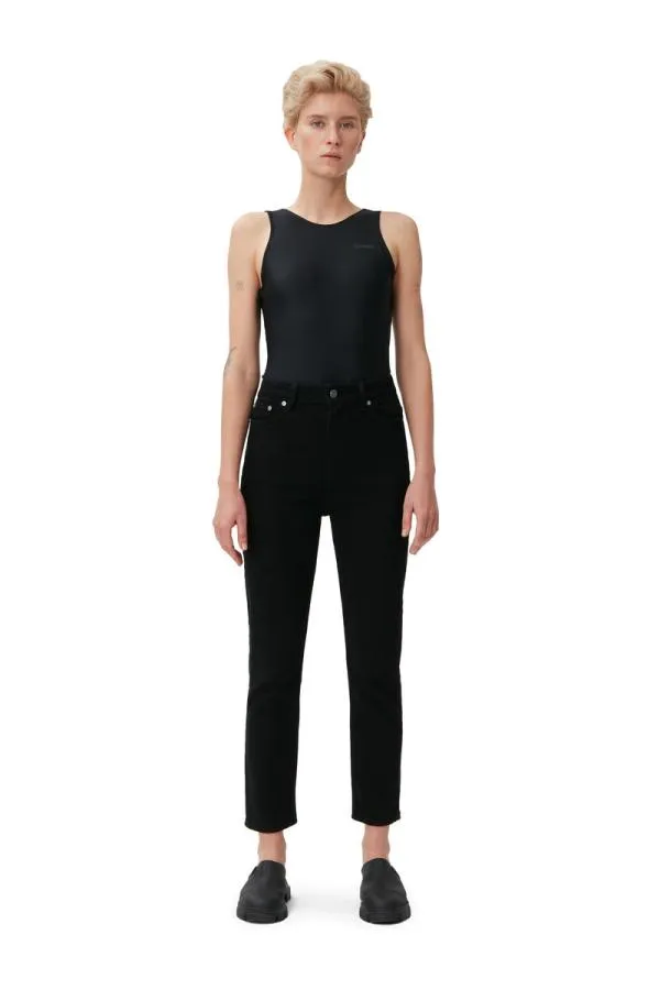 Clothing GANNI Trousers Cutye Jeans Blackblack
