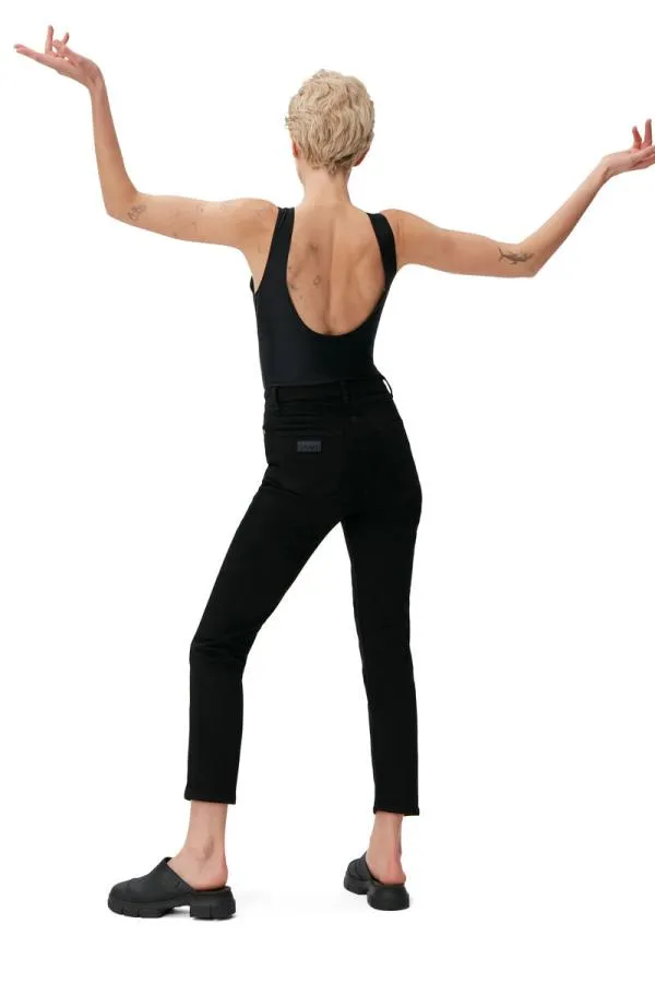 Clothing GANNI Trousers Cutye Jeans Blackblack