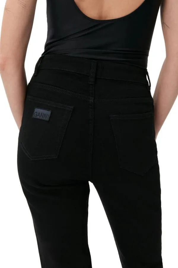 Clothing GANNI Trousers Cutye Jeans Blackblack