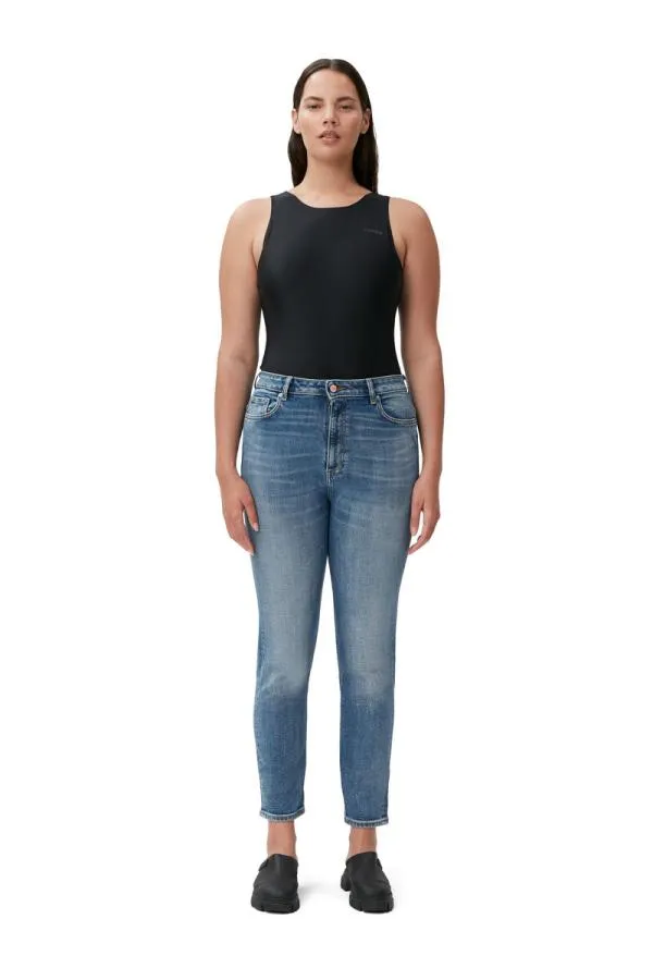 Clothing GANNI Trousers Cutye Jeans Mid Blue Vintage