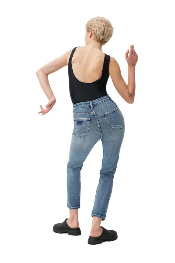 Clothing GANNI Trousers Cutye Jeans Mid Blue Vintage