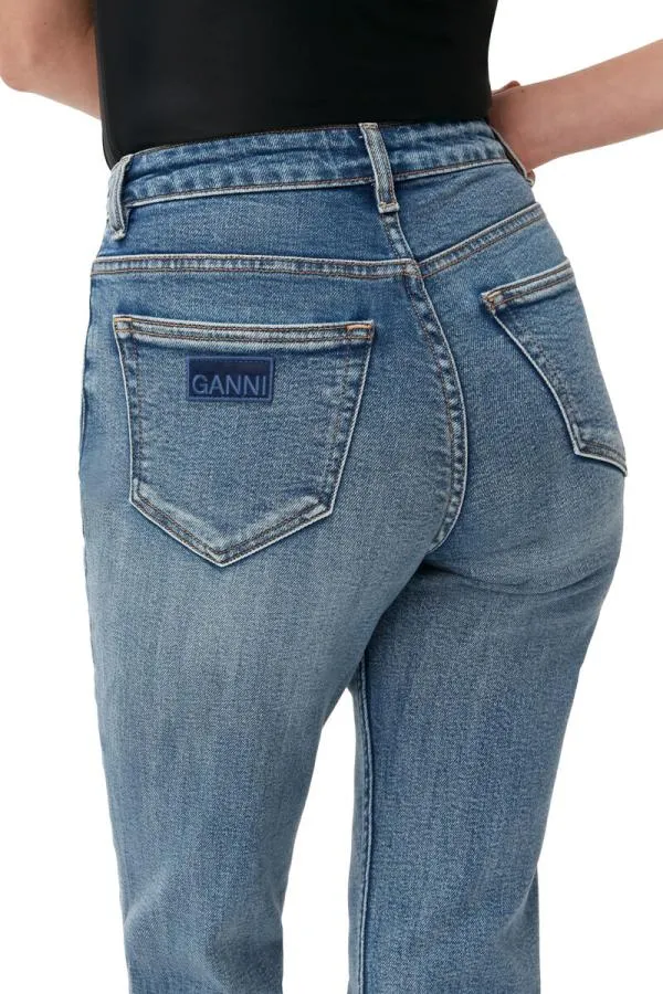 Clothing GANNI Trousers Cutye Jeans Mid Blue Vintage
