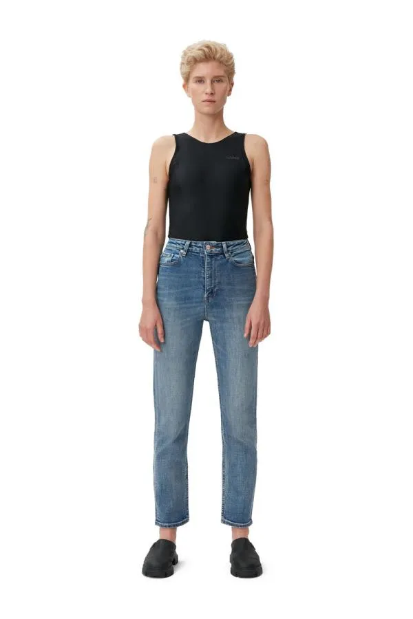 Clothing GANNI Trousers Cutye Jeans Mid Blue Vintage