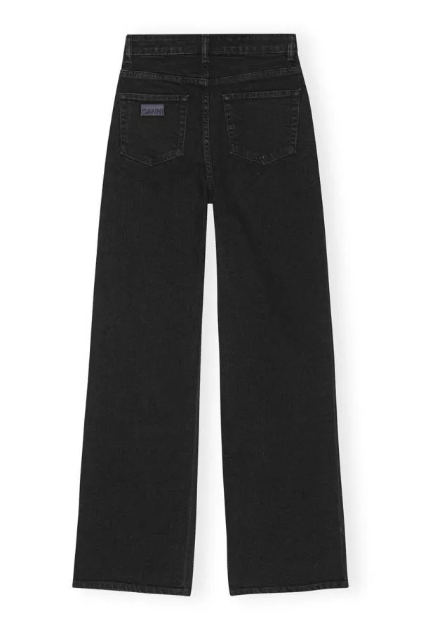 Clothing GANNI Trousers Washed Black Andi Jeans Washed Blackblack