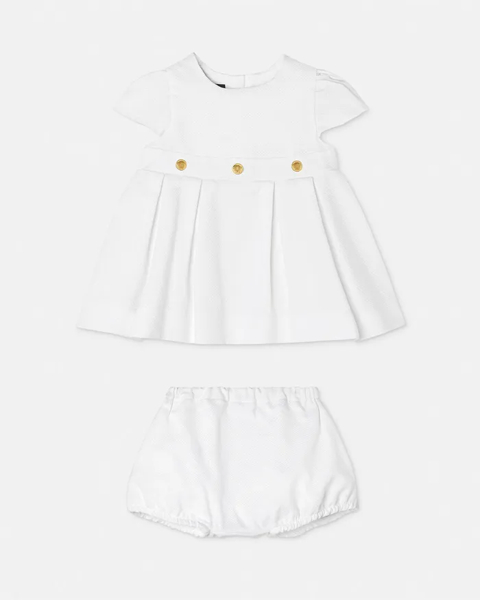 Clothing Kids Versace Formal Baby Dress Set White