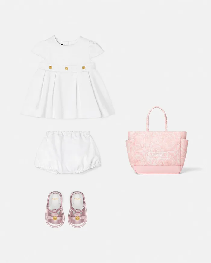 Clothing Kids Versace Formal Baby Dress Set White