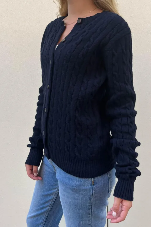 Clothing Olsen Wool Cable Knit Cardigan Brandy Melville SWEATERS