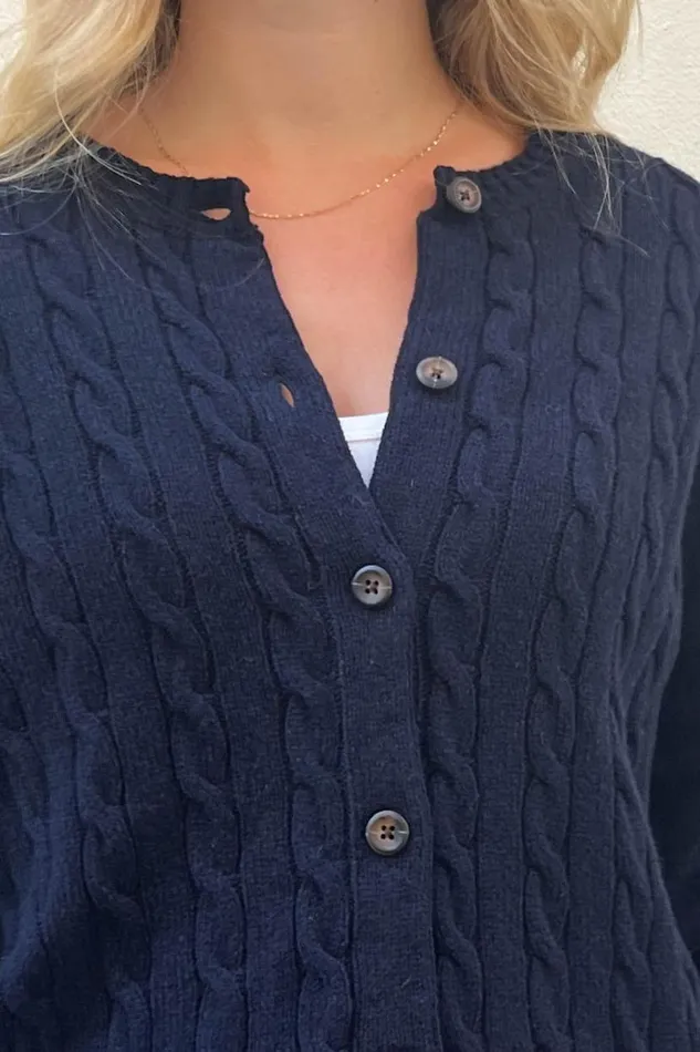 Clothing Olsen Wool Cable Knit Cardigan Brandy Melville SWEATERS