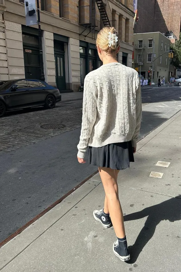 Clothing Olsen Wool Cable Knit Cardigan Brandy Melville SWEATERS