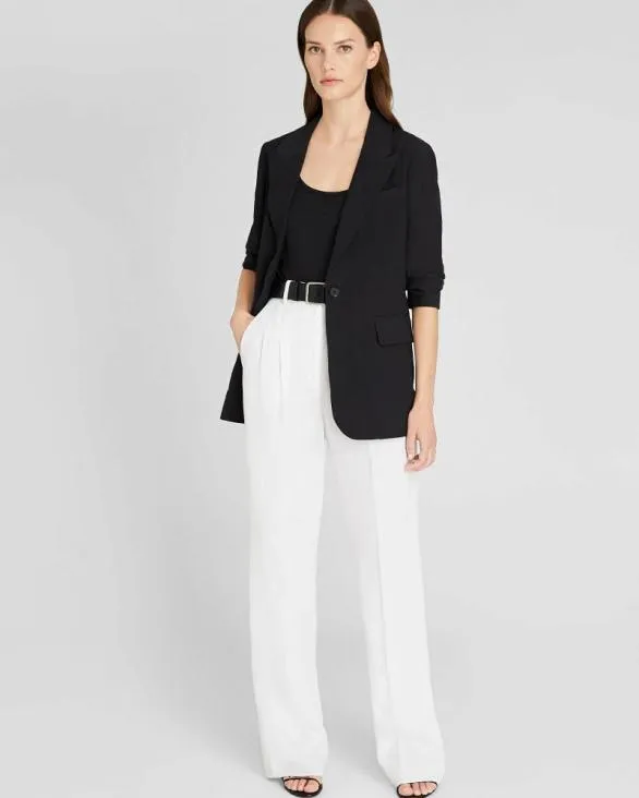 Club Monaco Blazers and Suiting Crinkle Blazer Black 8211 Women